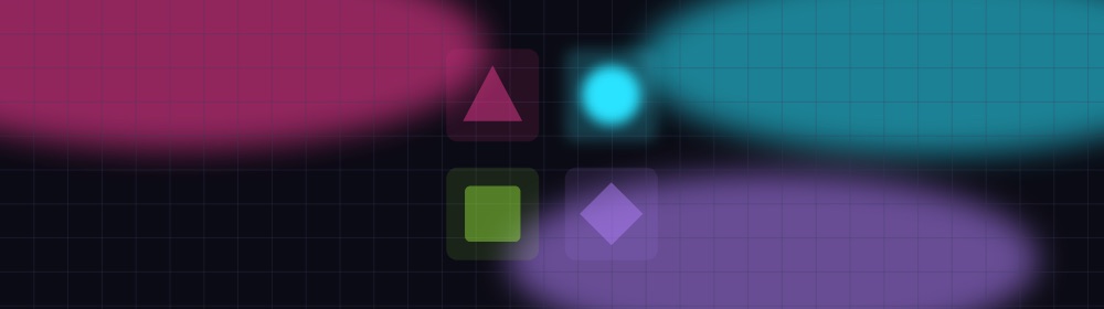 Sequence banner: the game's pattern in neon on a dark background.