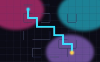 Maze tile: the game's pattern in neon.